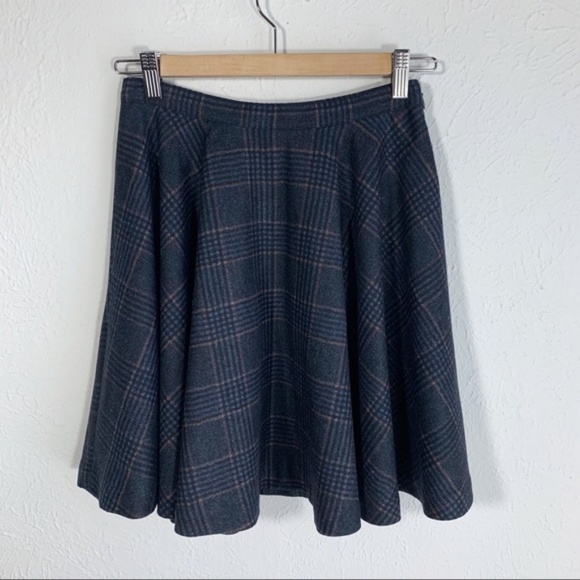 Joie Skirts Ivanna Tweed Plaid Wool Flared Skirt Poshmark